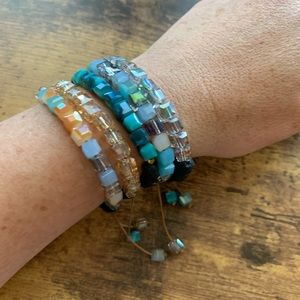 Glass bead lava diffuser bracelets